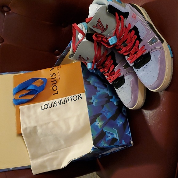 Louis Vuitton Trainer Sneaker Boot Purple 1A7R0R - Picture 9 of 10